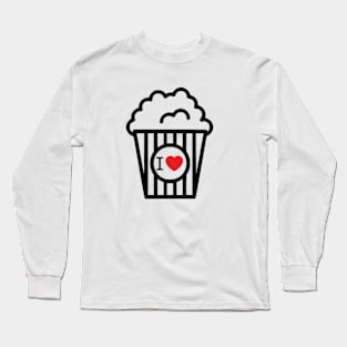 Popcorn,Lover Heartbeat,Gift Popcorn T-Shirt. Long Sleeve T-Shirt